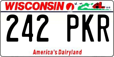 WI license plate 242PKR