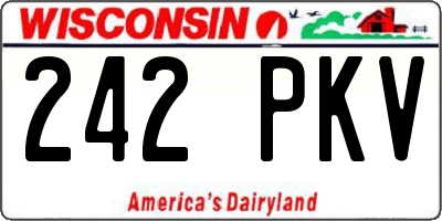 WI license plate 242PKV