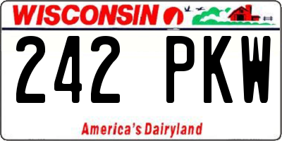 WI license plate 242PKW