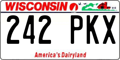WI license plate 242PKX