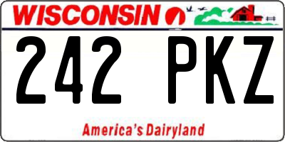 WI license plate 242PKZ