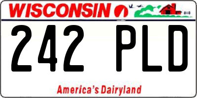 WI license plate 242PLD