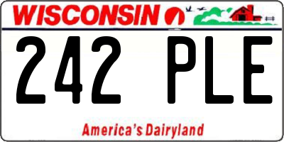 WI license plate 242PLE