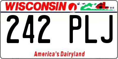WI license plate 242PLJ