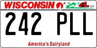 WI license plate 242PLL