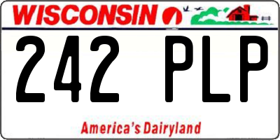 WI license plate 242PLP