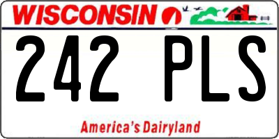 WI license plate 242PLS