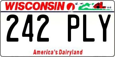 WI license plate 242PLY