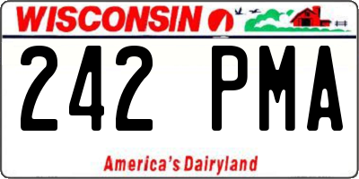 WI license plate 242PMA