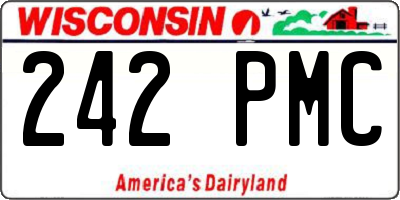 WI license plate 242PMC