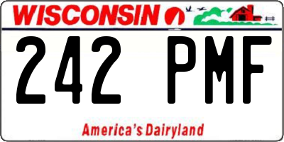 WI license plate 242PMF