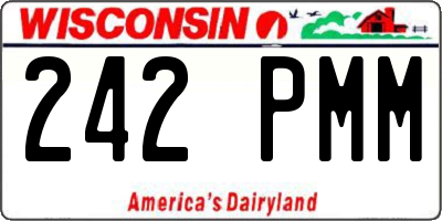 WI license plate 242PMM