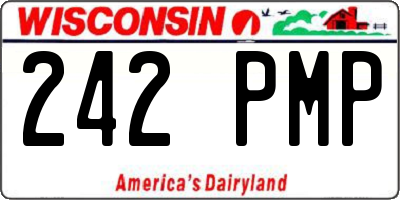 WI license plate 242PMP