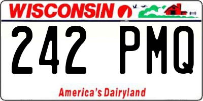 WI license plate 242PMQ