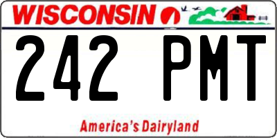 WI license plate 242PMT