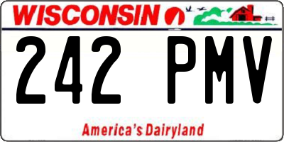 WI license plate 242PMV