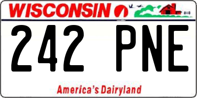 WI license plate 242PNE