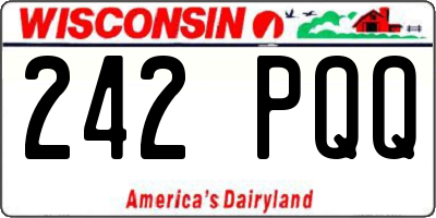 WI license plate 242PQQ