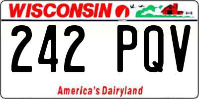WI license plate 242PQV