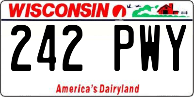 WI license plate 242PWY