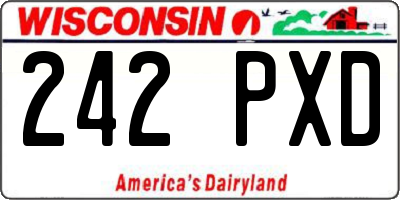WI license plate 242PXD