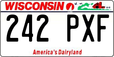 WI license plate 242PXF