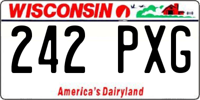 WI license plate 242PXG