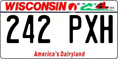 WI license plate 242PXH