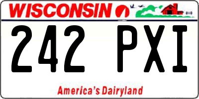 WI license plate 242PXI