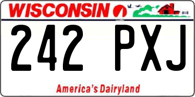 WI license plate 242PXJ