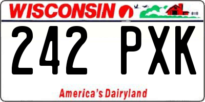 WI license plate 242PXK