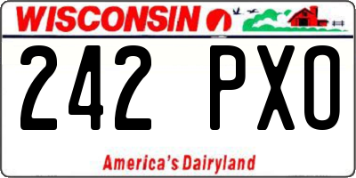 WI license plate 242PXO