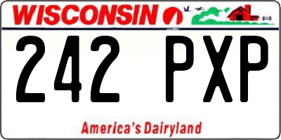 WI license plate 242PXP