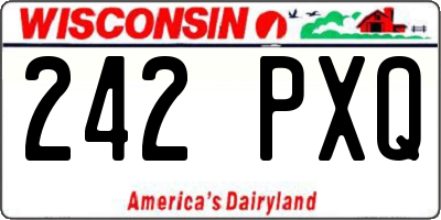 WI license plate 242PXQ