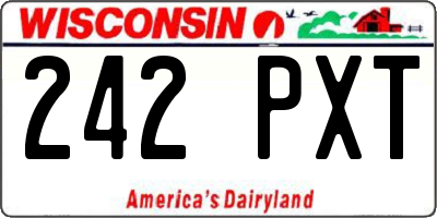 WI license plate 242PXT