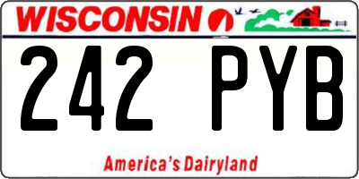 WI license plate 242PYB