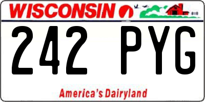 WI license plate 242PYG