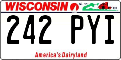 WI license plate 242PYI