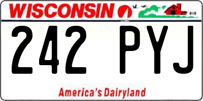 WI license plate 242PYJ
