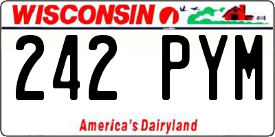 WI license plate 242PYM