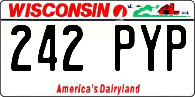 WI license plate 242PYP