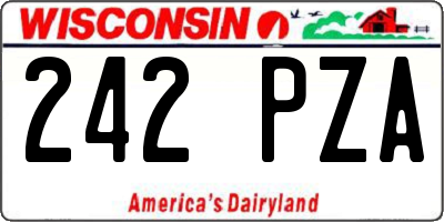 WI license plate 242PZA