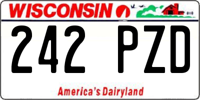 WI license plate 242PZD