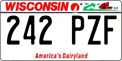 WI license plate 242PZF