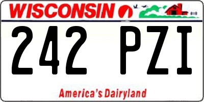 WI license plate 242PZI