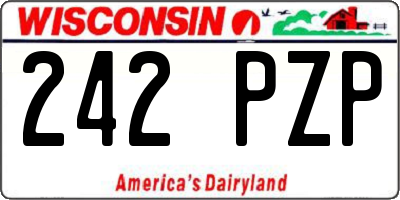 WI license plate 242PZP