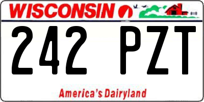 WI license plate 242PZT