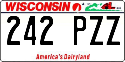 WI license plate 242PZZ