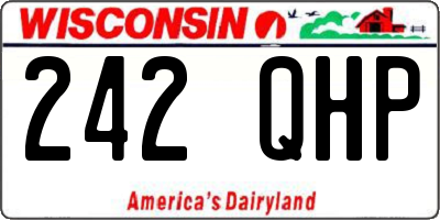 WI license plate 242QHP