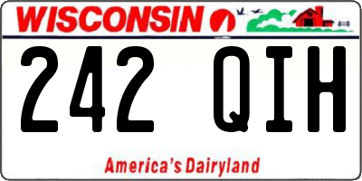 WI license plate 242QIH